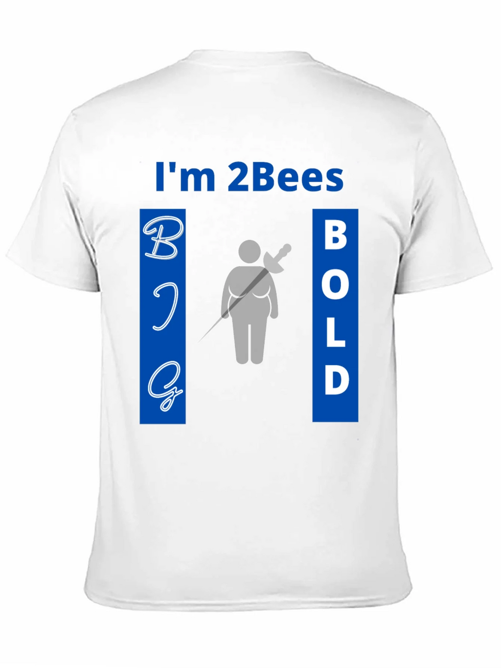 Im 2Bees Big Bold Black Graphic Tee Shirt