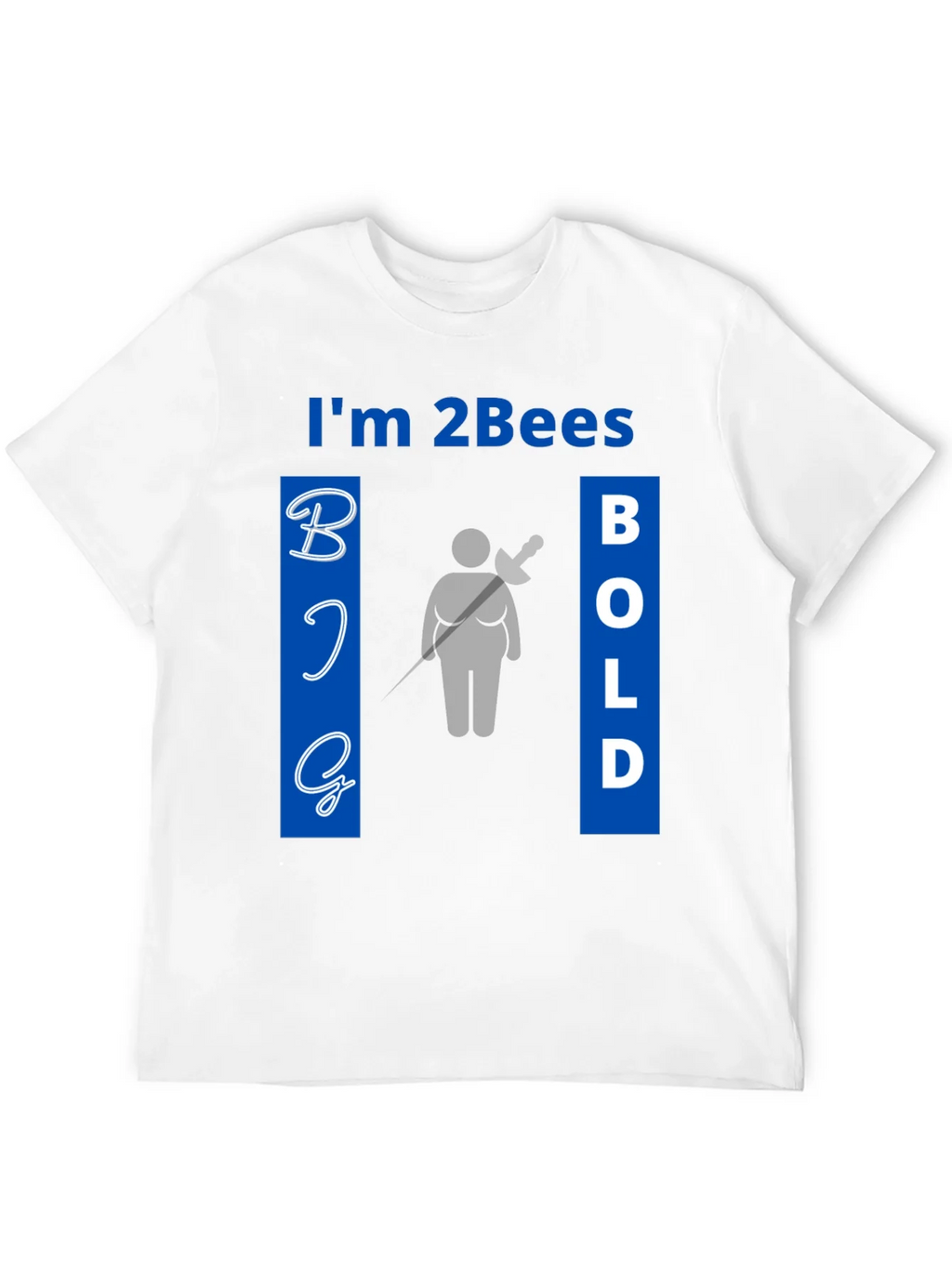 Im 2Bees Big Bold Black Graphic Tee Shirt
