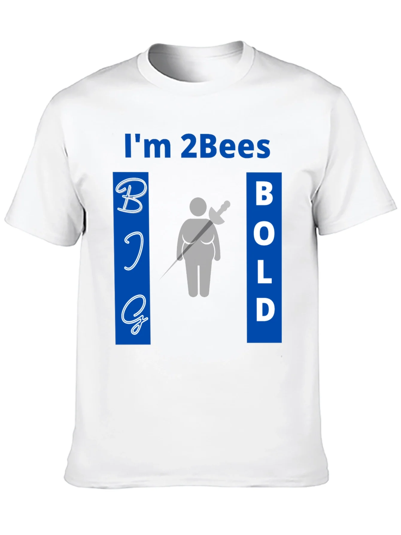 Im 2Bees Big Bold Black Graphic Tee Shirt