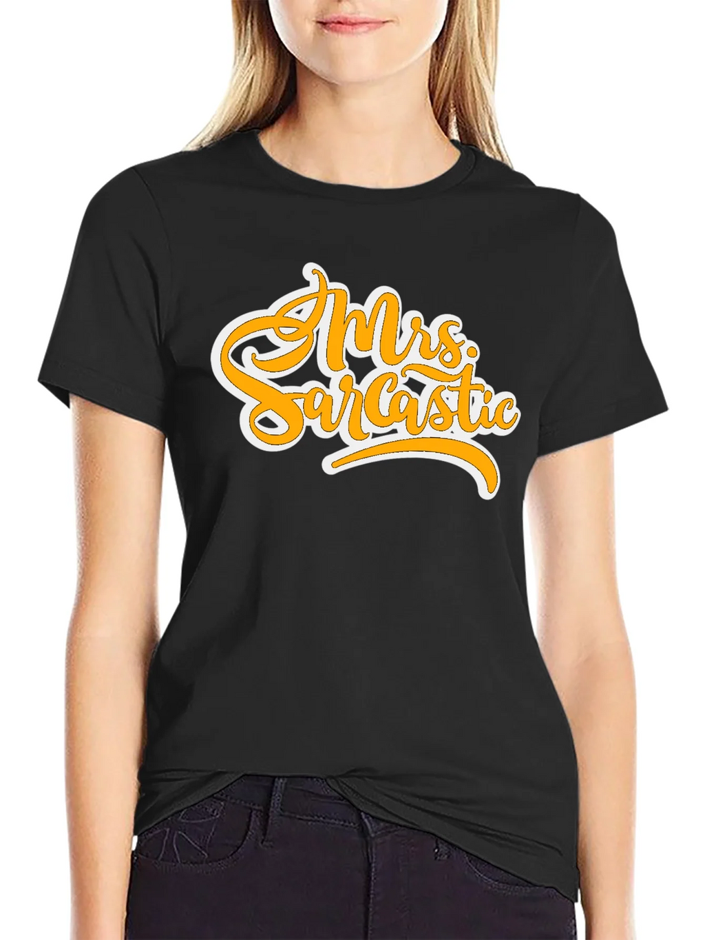 Mrs. Sarcastic Graphic T-Shirt - Black