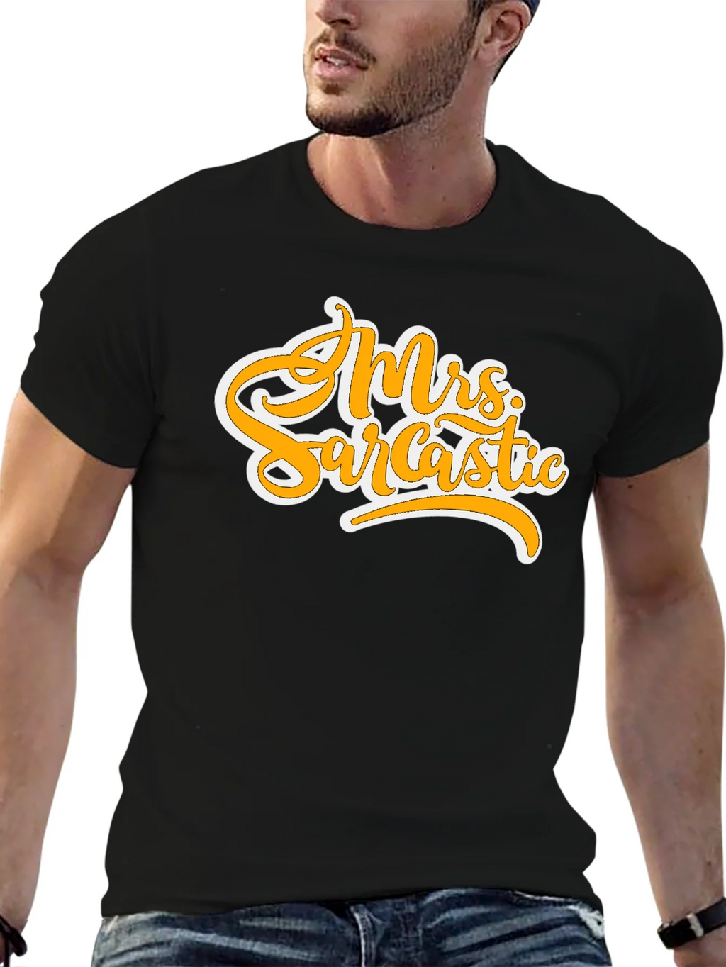 Mrs. Sarcastic Graphic T-Shirt - Black