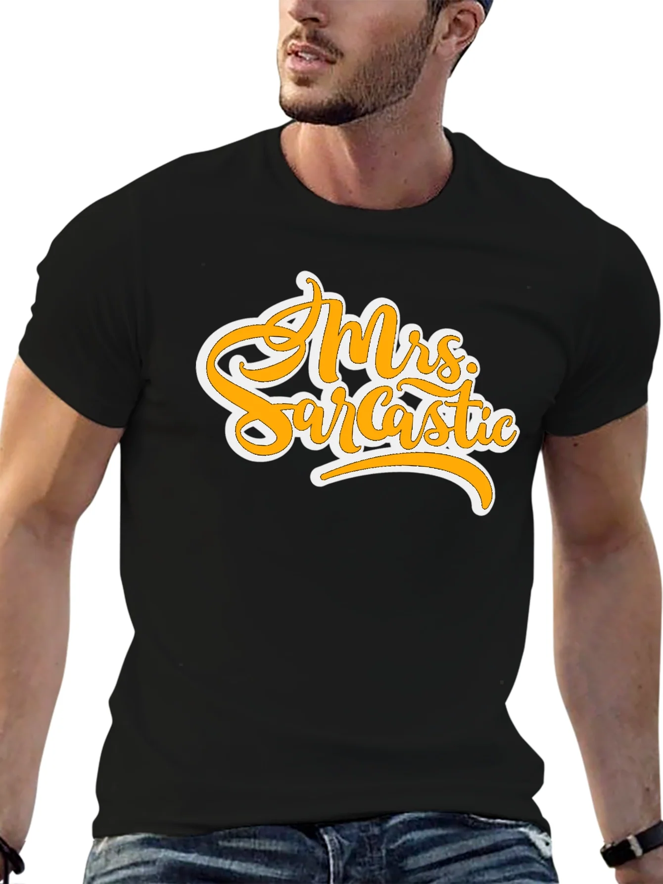 Mrs. Sarcastic Graphic T-Shirt - Black
