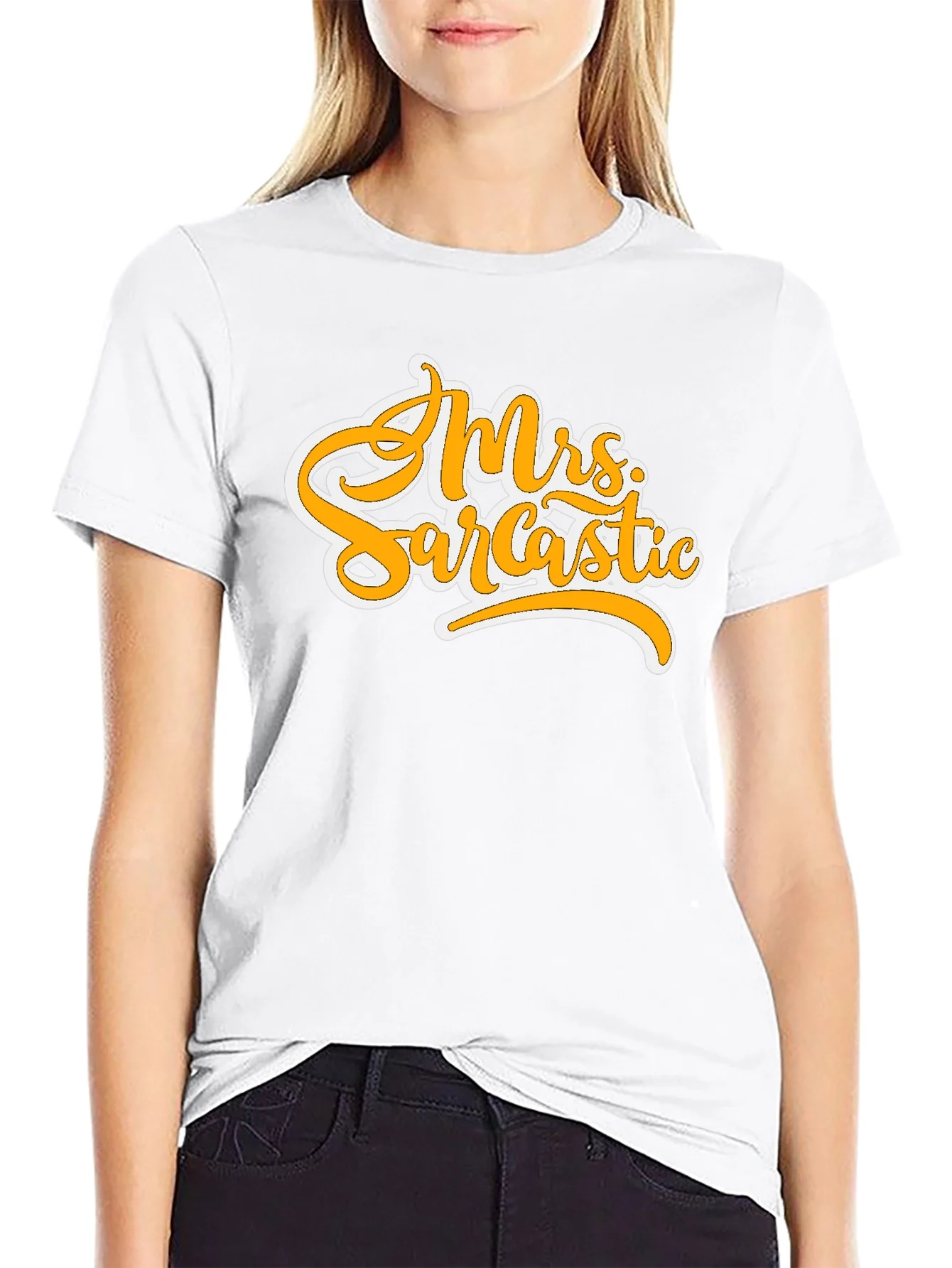 Mrs. Sarcastic Graphic T-Shirt - Black