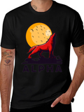 Alpha Wolf Moon Graphic Tee - Bold Statement Shirt