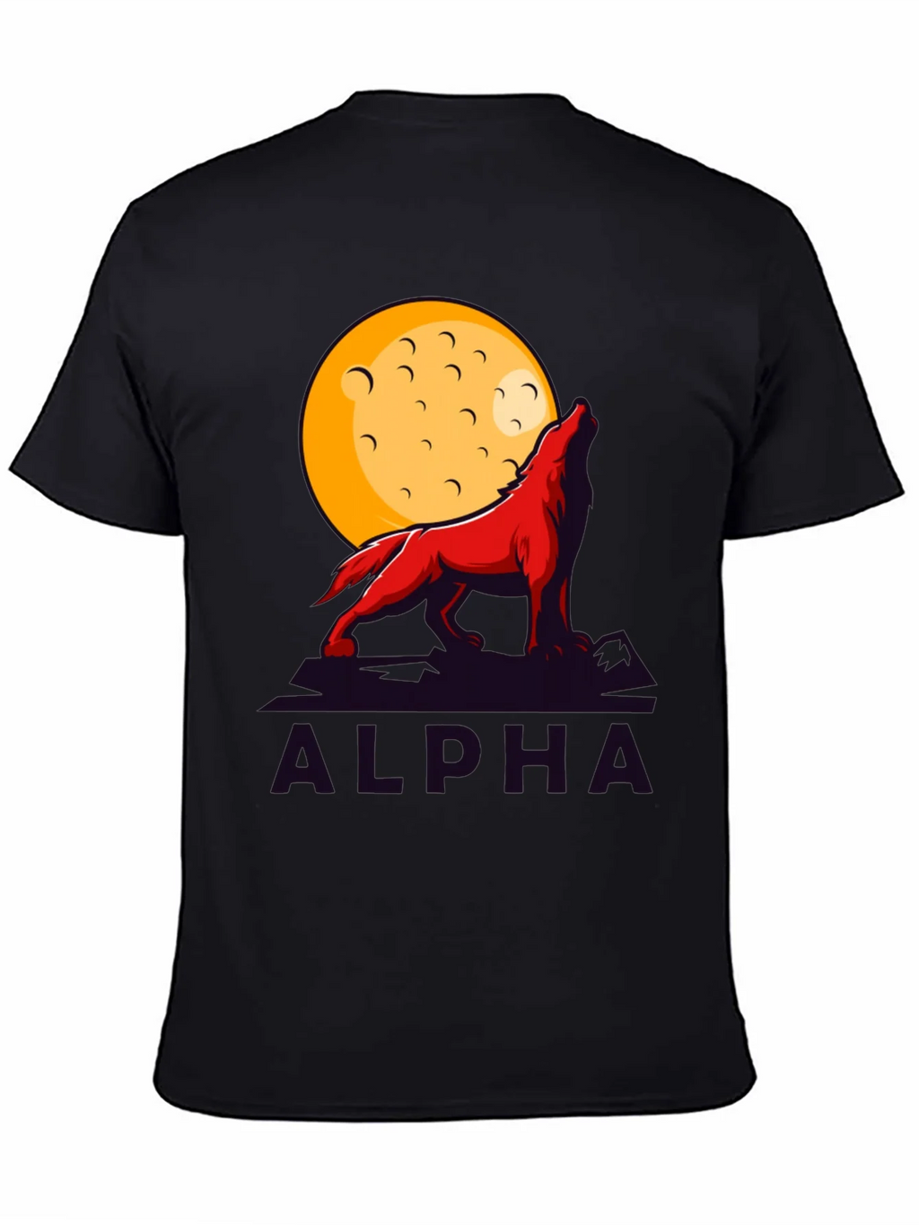 Alpha Wolf Moon Graphic Tee - Bold Statement Shirt
