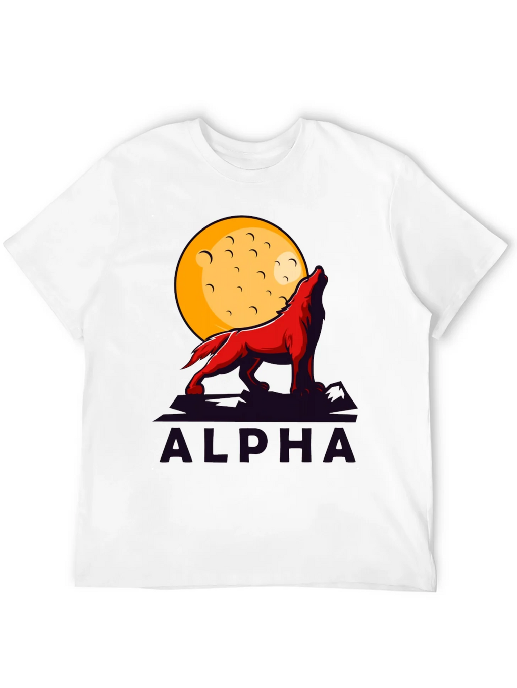 Alpha Wolf Moon Graphic Tee - Bold Statement Shirt