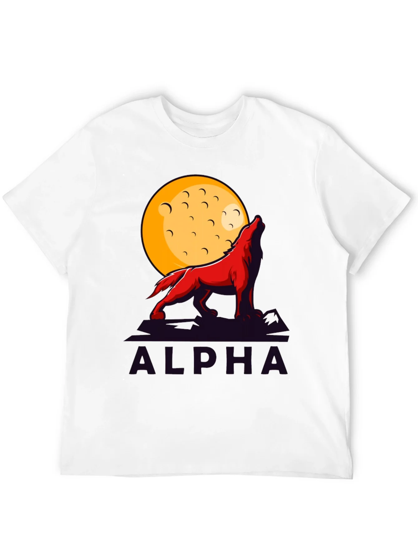 Alpha Wolf Moon Graphic Tee - Bold Statement Shirt