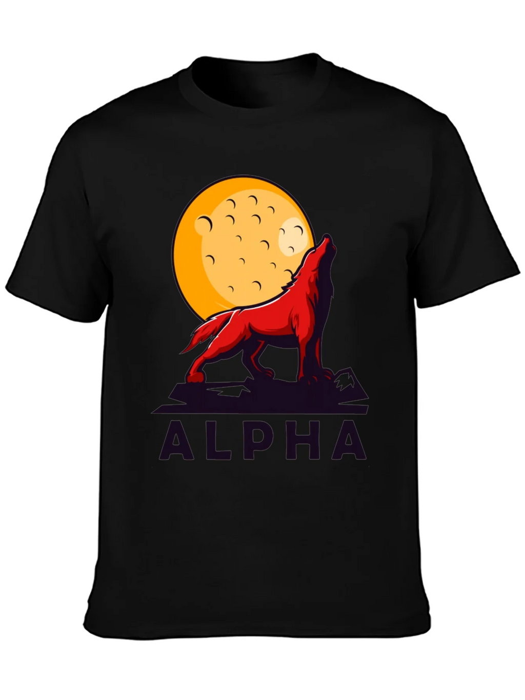Alpha Wolf Moon Graphic Tee - Bold Statement Shirt
