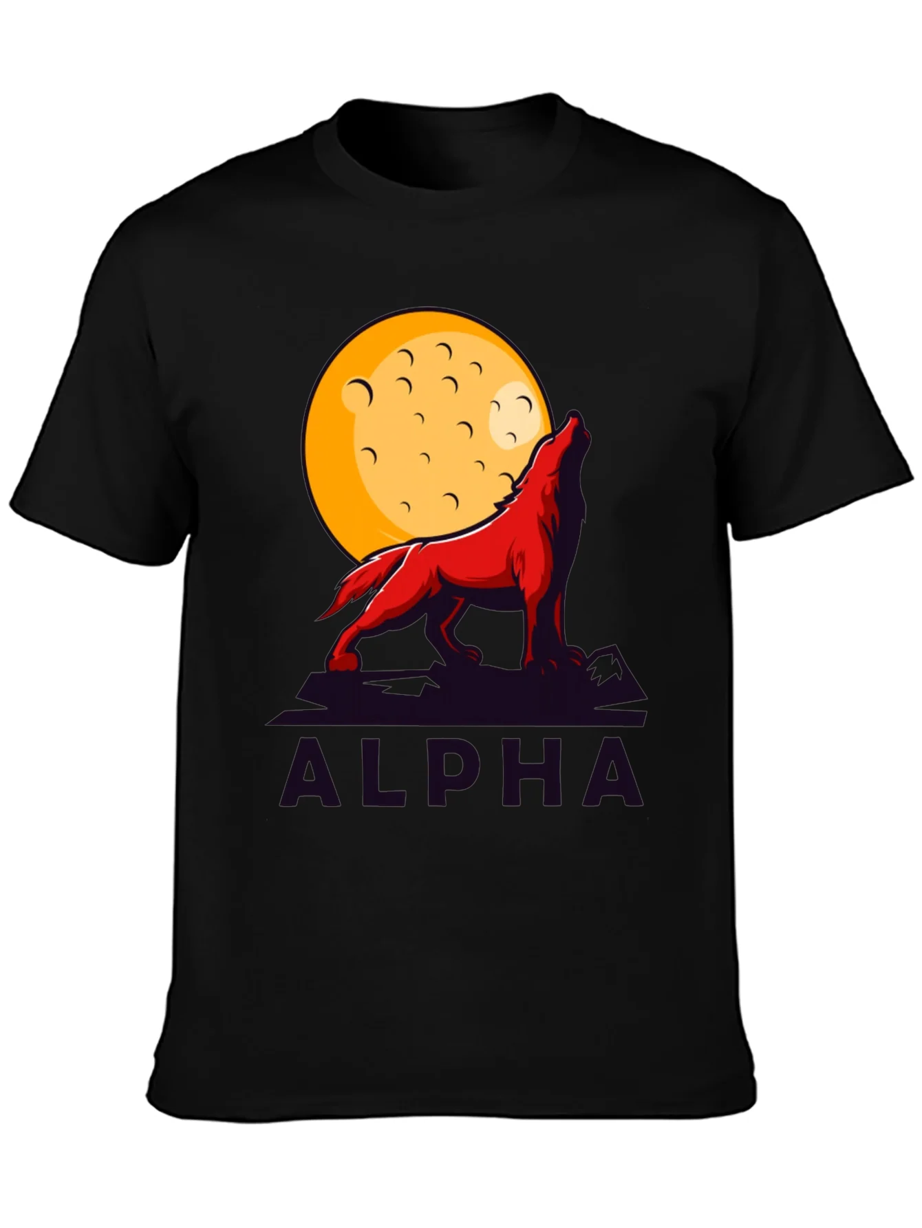Alpha Wolf Moon Graphic Tee - Bold Statement Shirt