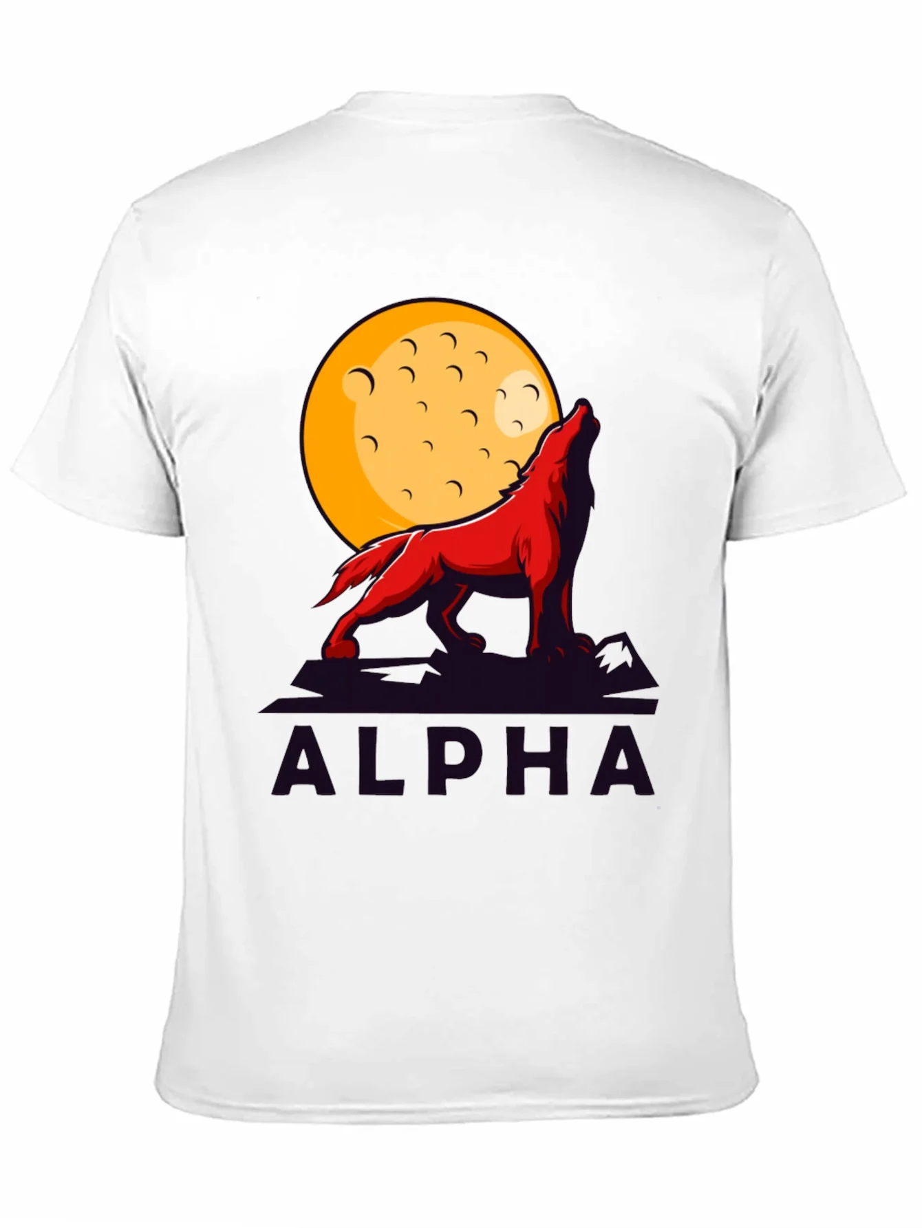 Alpha Wolf Moon Graphic Tee - Bold Statement Shirt