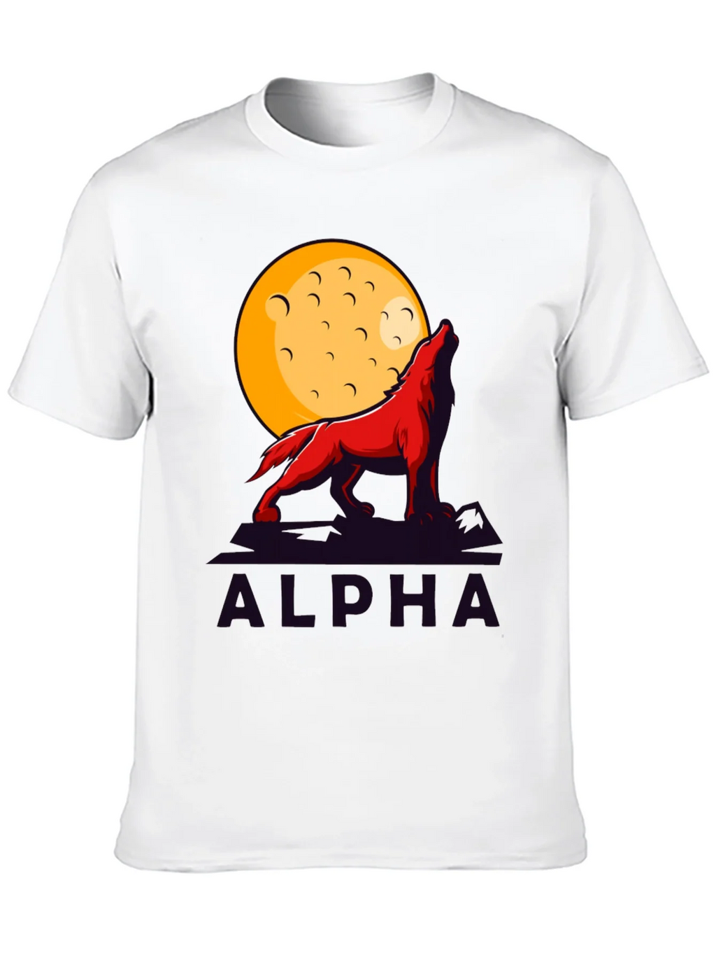 Alpha Wolf Moon Graphic Tee - Bold Statement Shirt