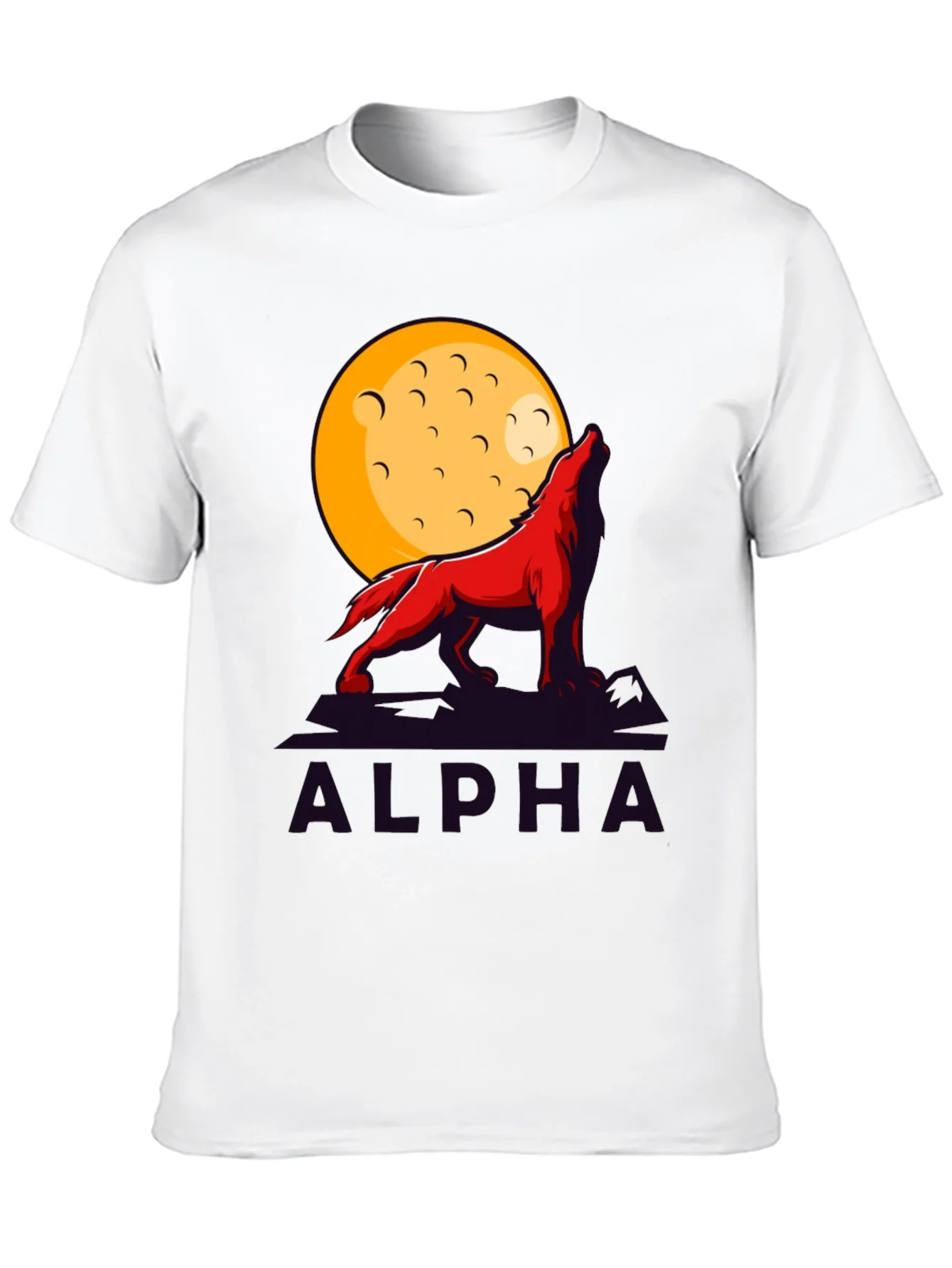 Alpha Wolf Moon Graphic Tee - Bold Statement Shirt