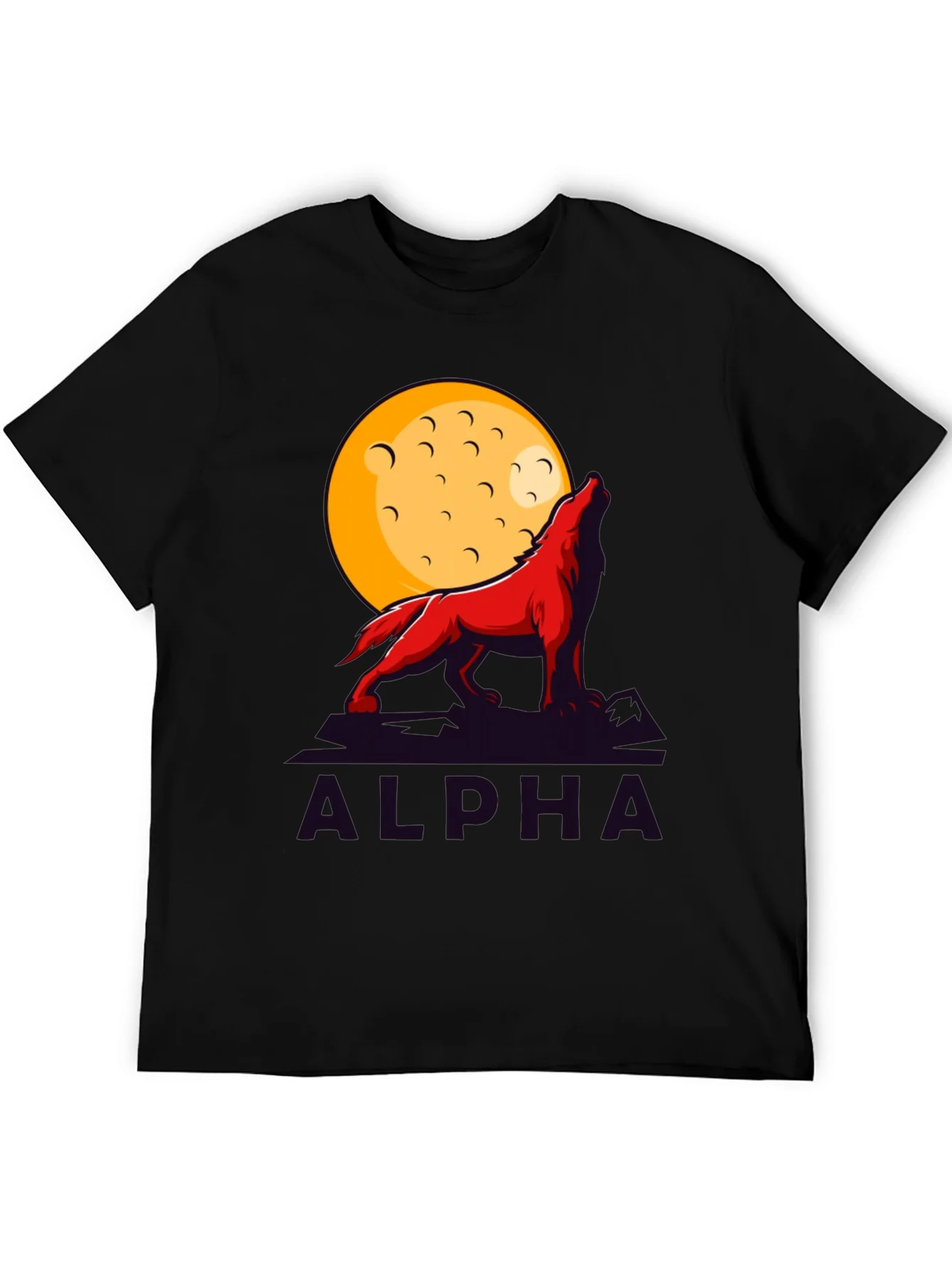 Alpha Wolf Moon Graphic Tee - Bold Statement Shirt