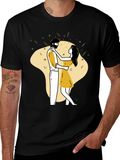 Dancing Couple Graphic Tee - Black Unisex T-Shirt