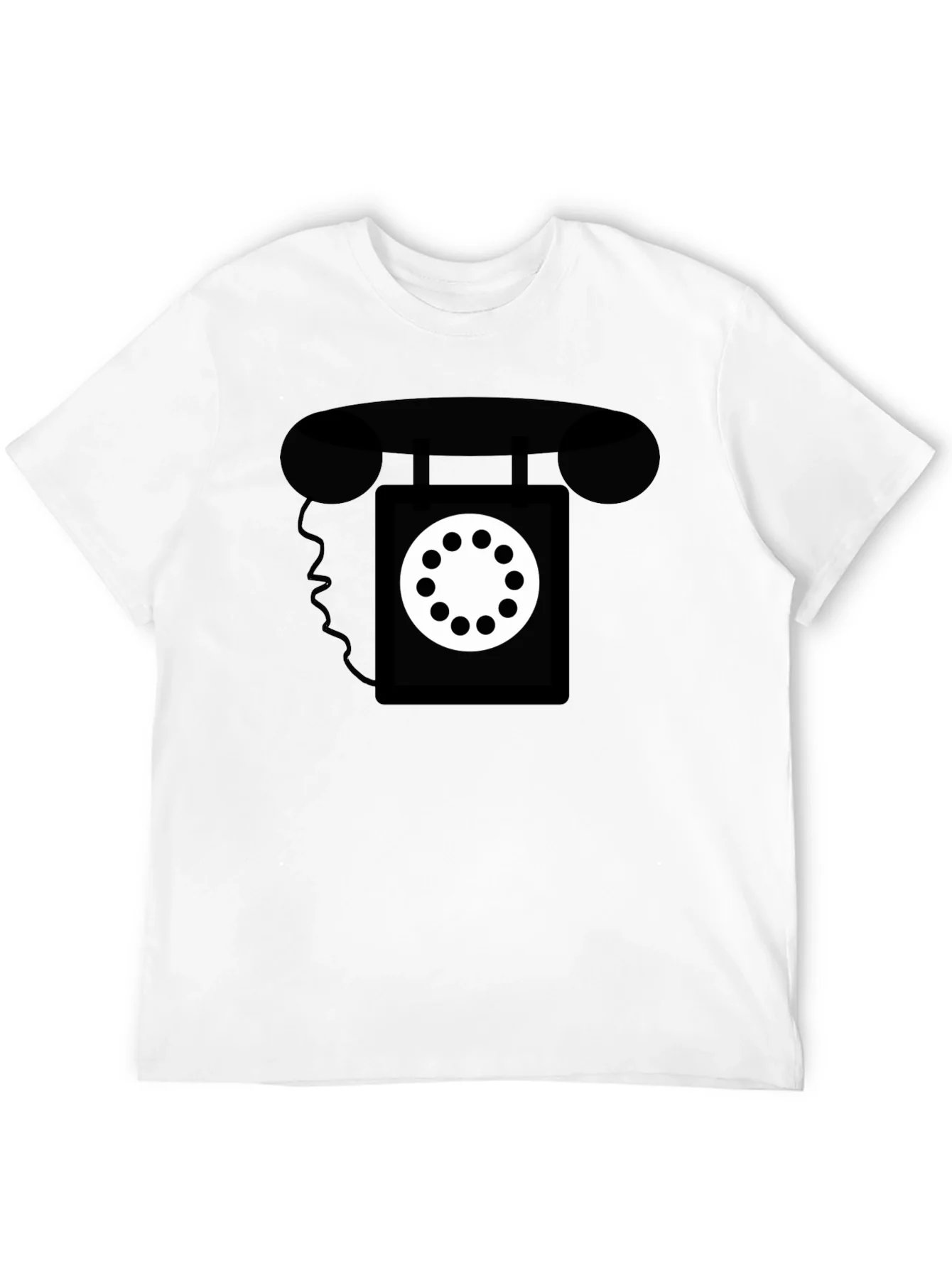 Retro Rotary Phone Graphic Tee - Classic Style