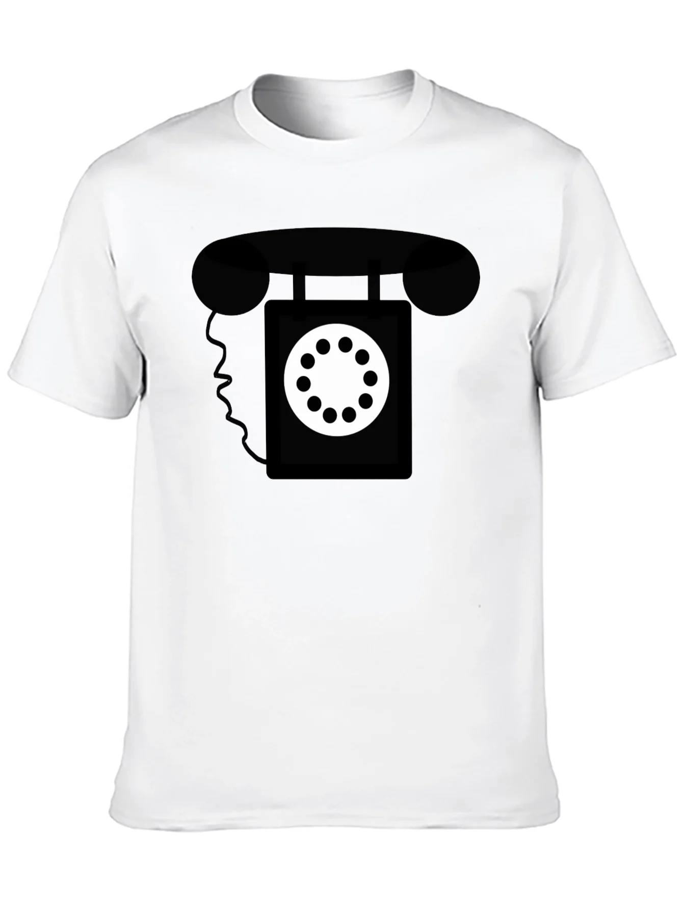 Retro Rotary Phone Graphic Tee - Classic Style
