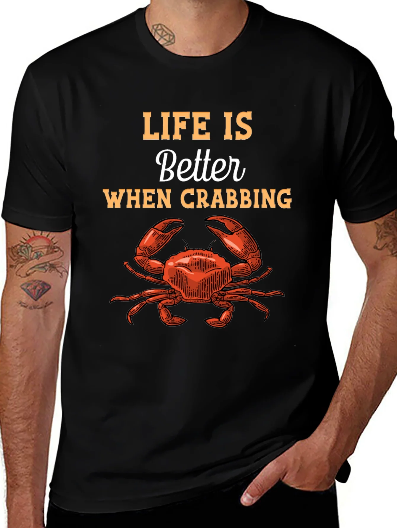 Life is Better When Crabbing Graphic Tee