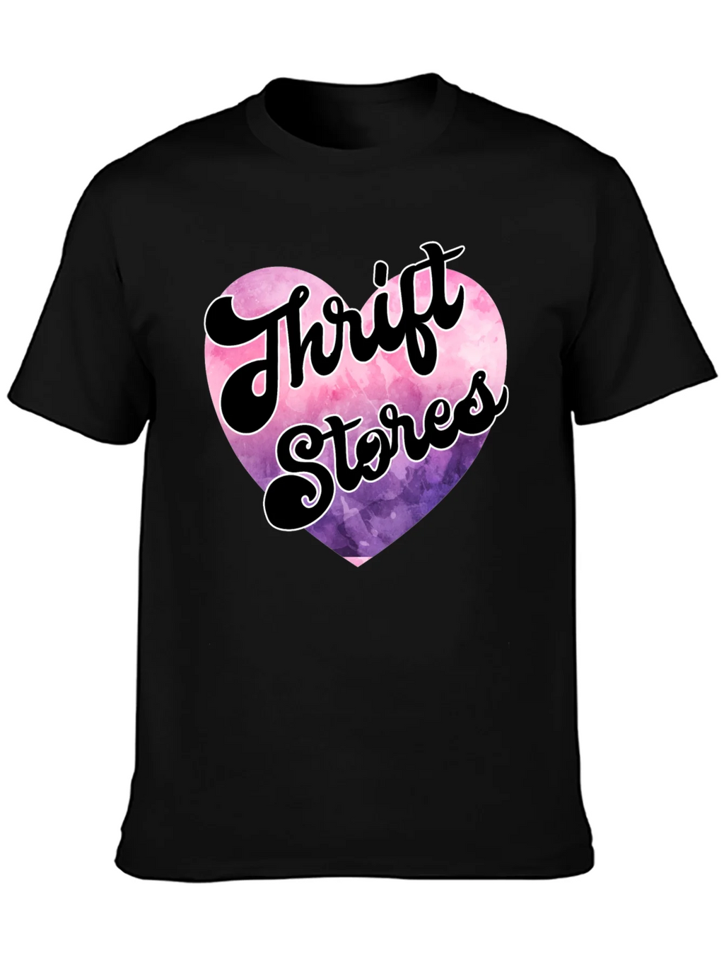 Thrift Stores Heart Graphic Tee - Black