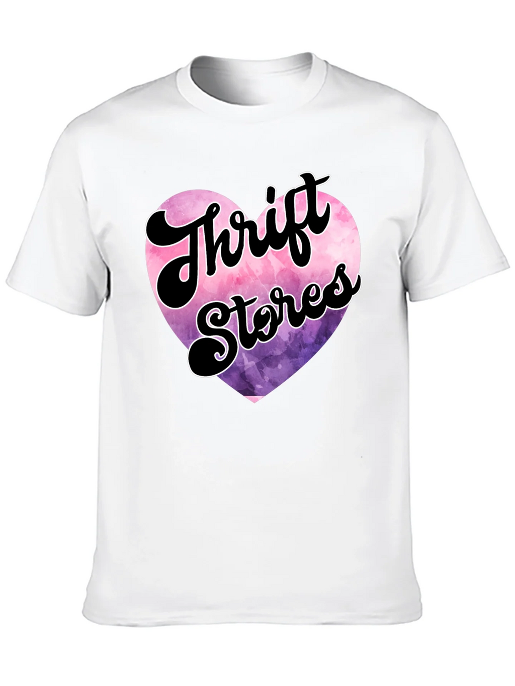 Thrift Stores Heart Graphic Tee - Black