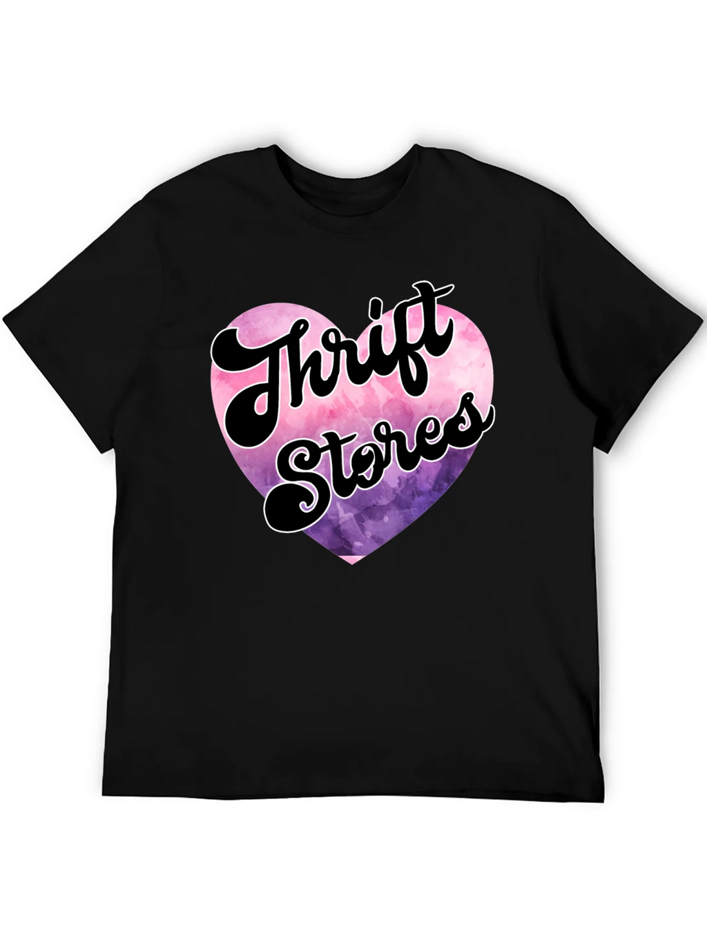 Thrift Stores Heart Graphic Tee - Black