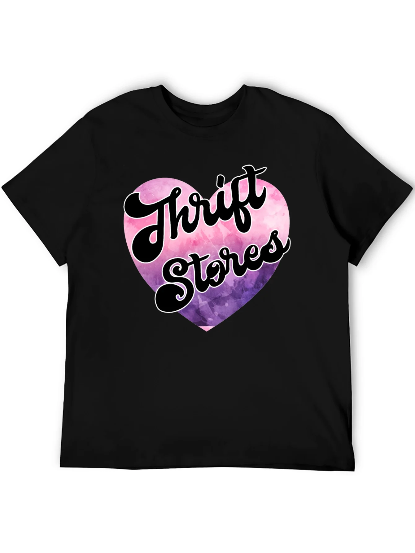 Thrift Stores Heart Graphic Tee - Black