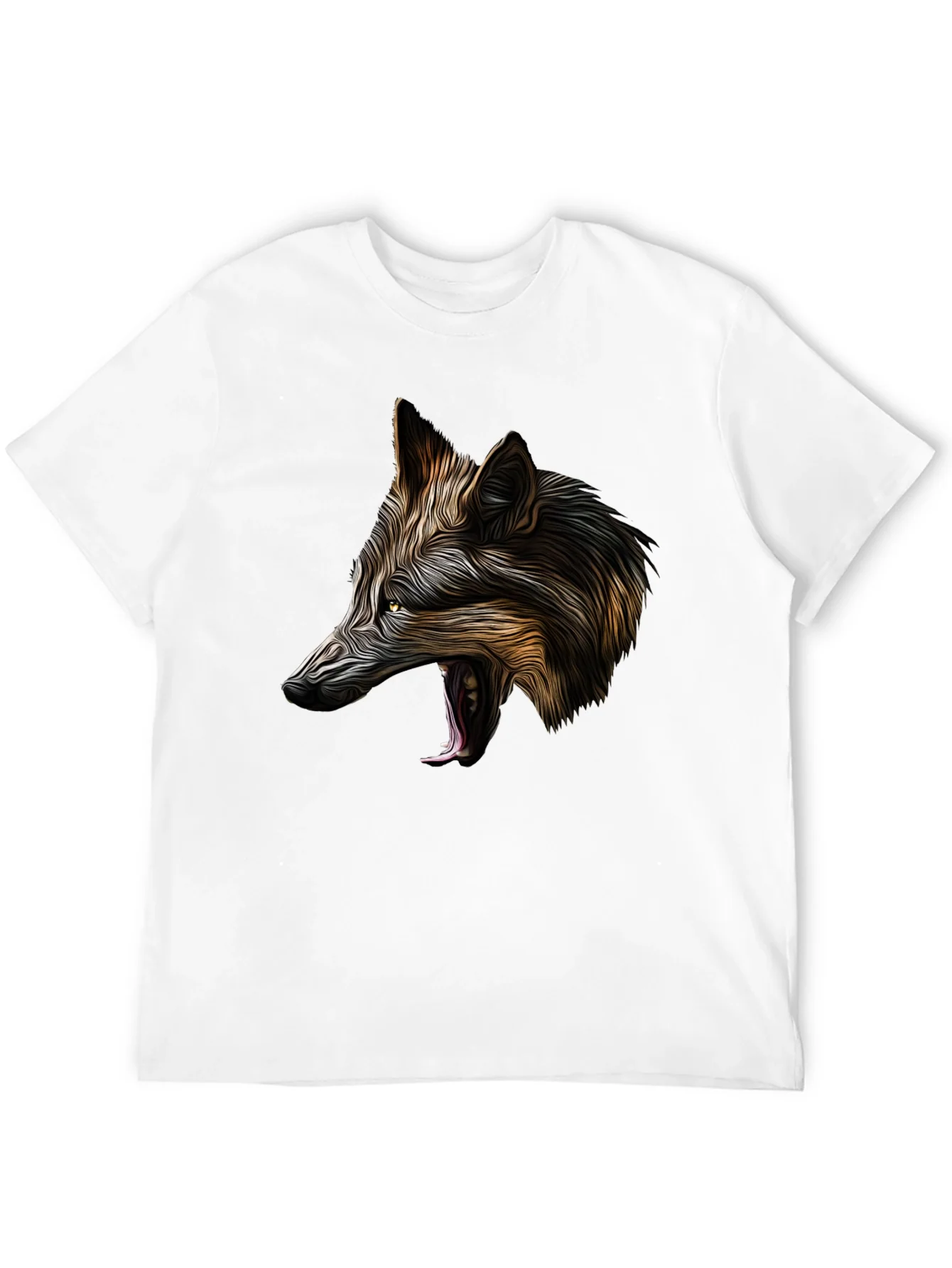 Wolf Graphic Black T-Shirt - Bold Animal Design