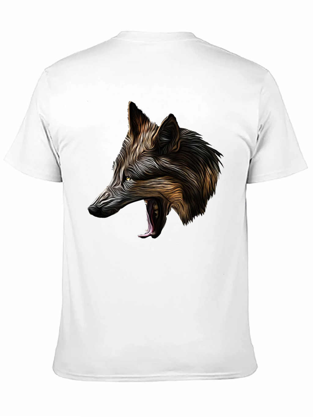 Wolf Graphic Black T-Shirt - Bold Animal Design