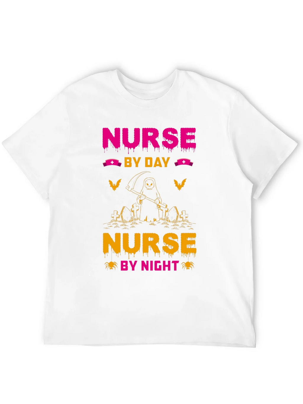 Nurse By Day By Night Black Graphic T-Shirt