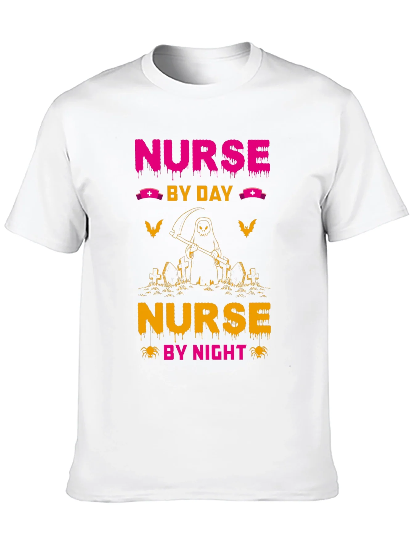 Nurse By Day By Night Black Graphic T-Shirt