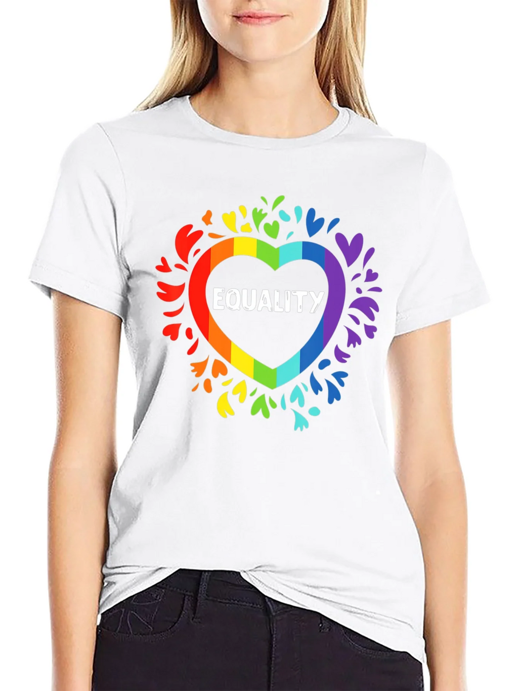 Equality Rainbow Heart T-Shirt LGBTQ+ Pride