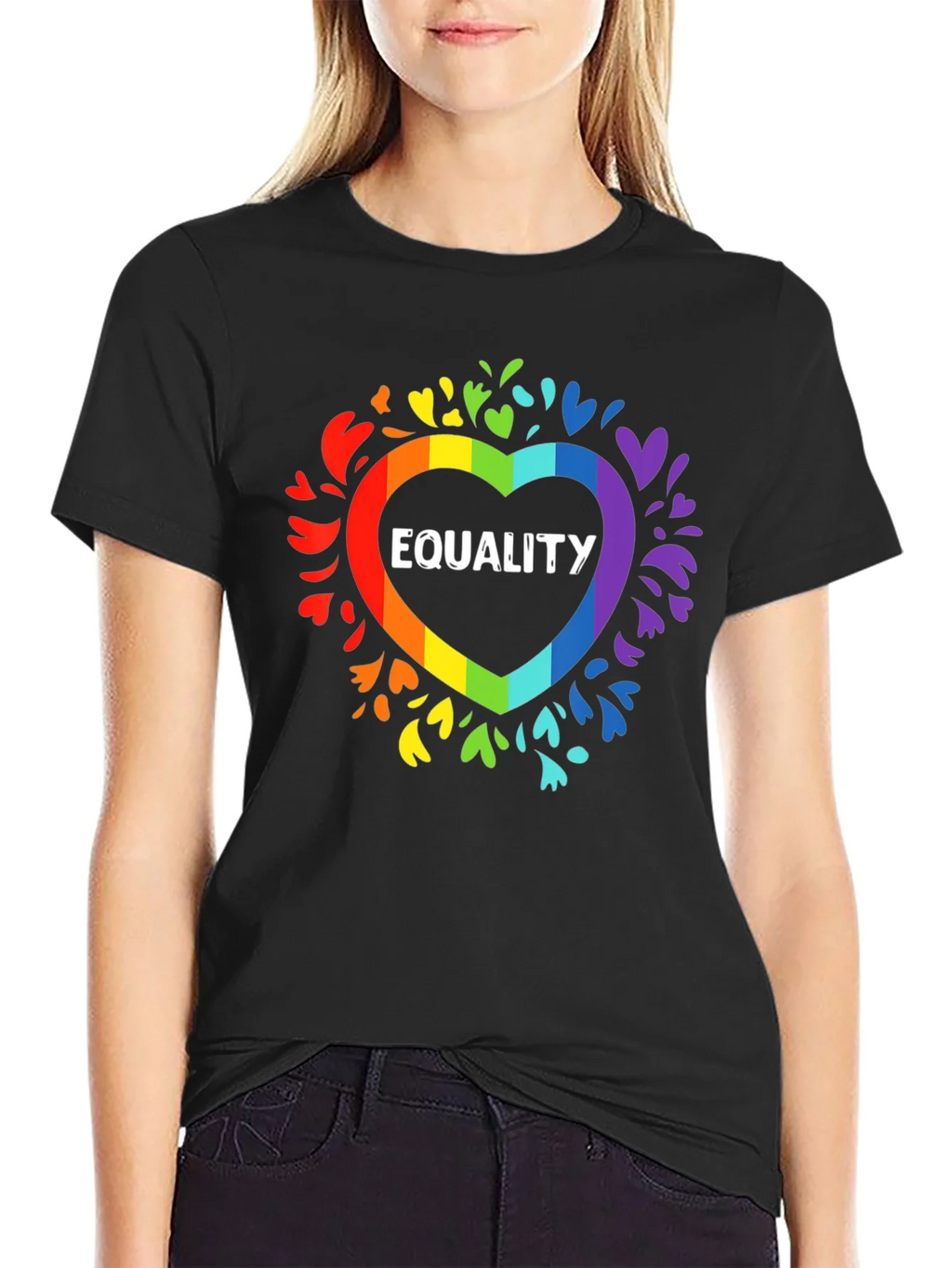 Equality Rainbow Heart T-Shirt LGBTQ+ Pride
