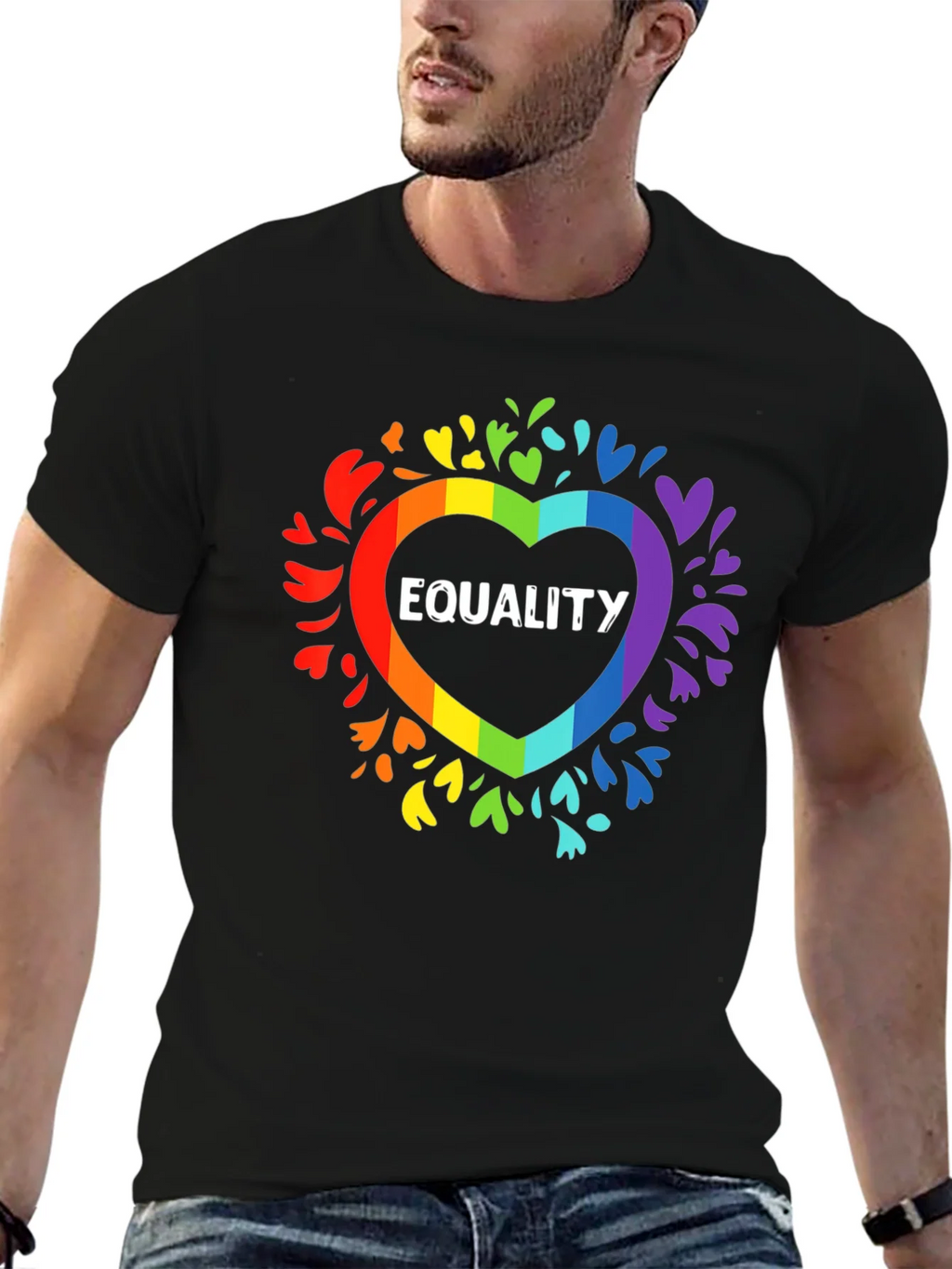 Equality Rainbow Heart T-Shirt LGBTQ+ Pride