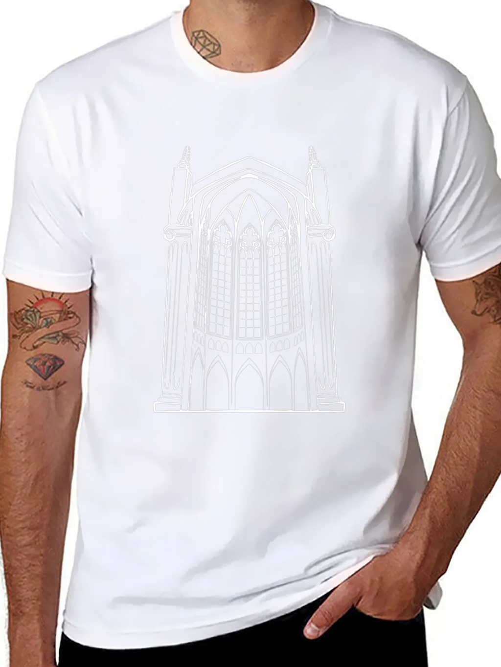 Architectural Gothic T-Shirt - Stylish & Unique