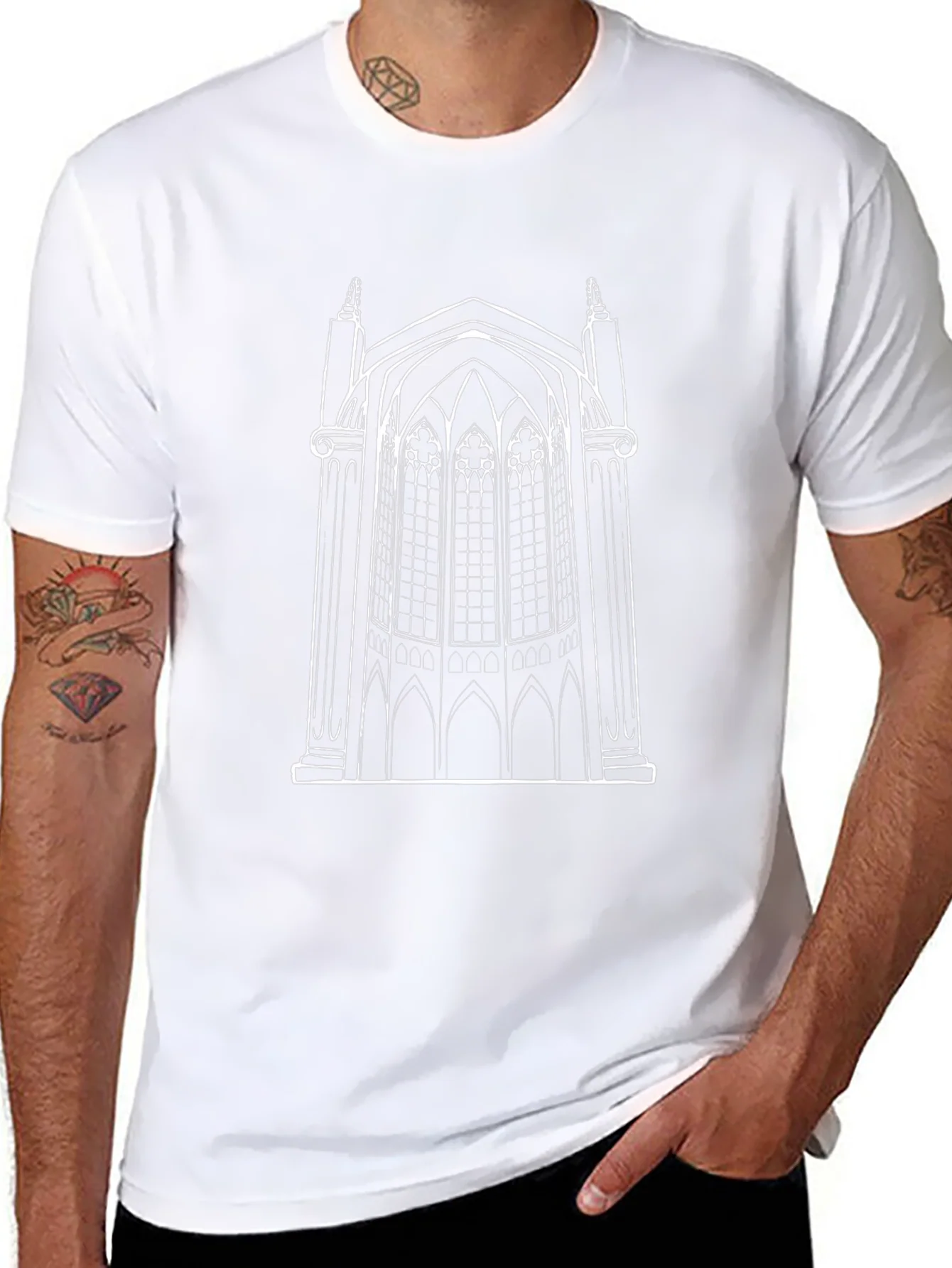 Architectural Gothic T-Shirt - Stylish & Unique