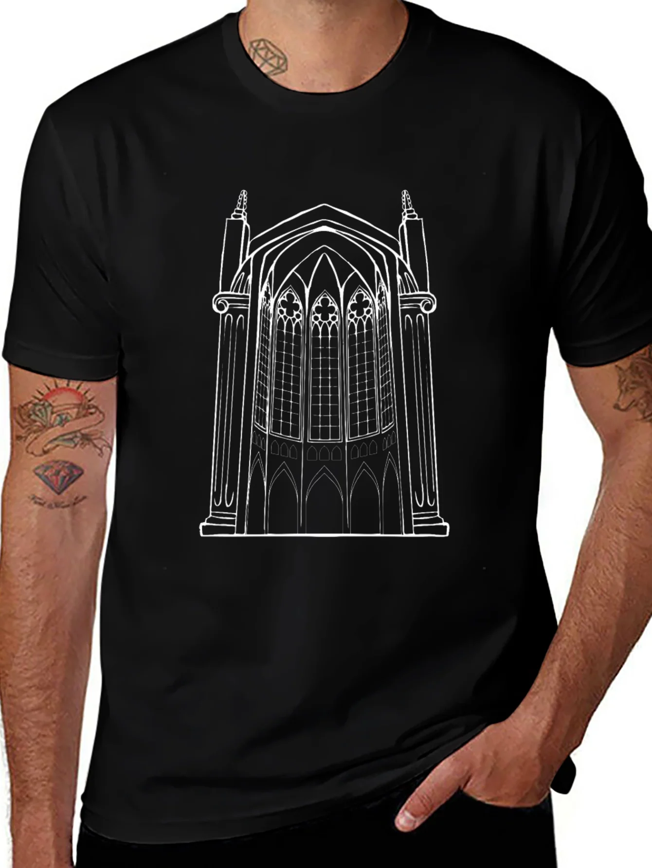 Architectural Gothic T-Shirt - Stylish & Unique
