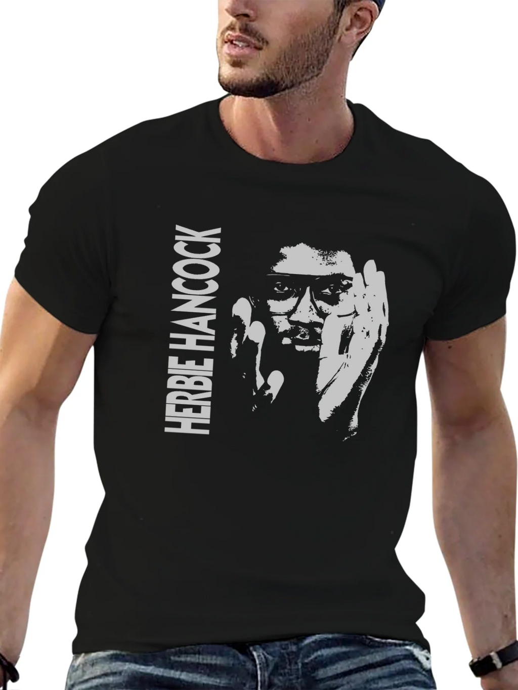Herbie Hancock Graphic T-Shirt - Black Cotton Tee