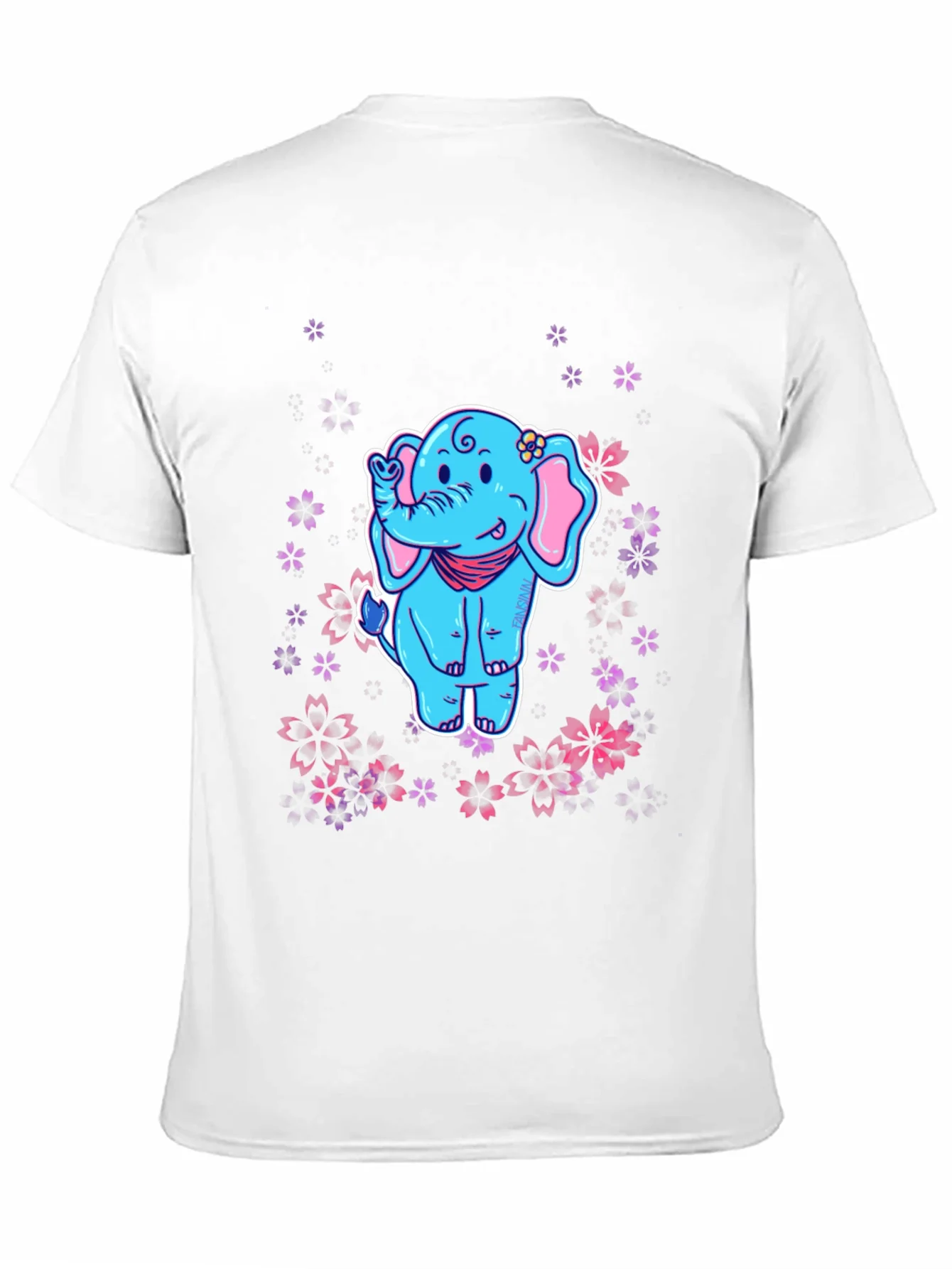 Elephant Sakura T-Shirt - Cute Cartoon Tee