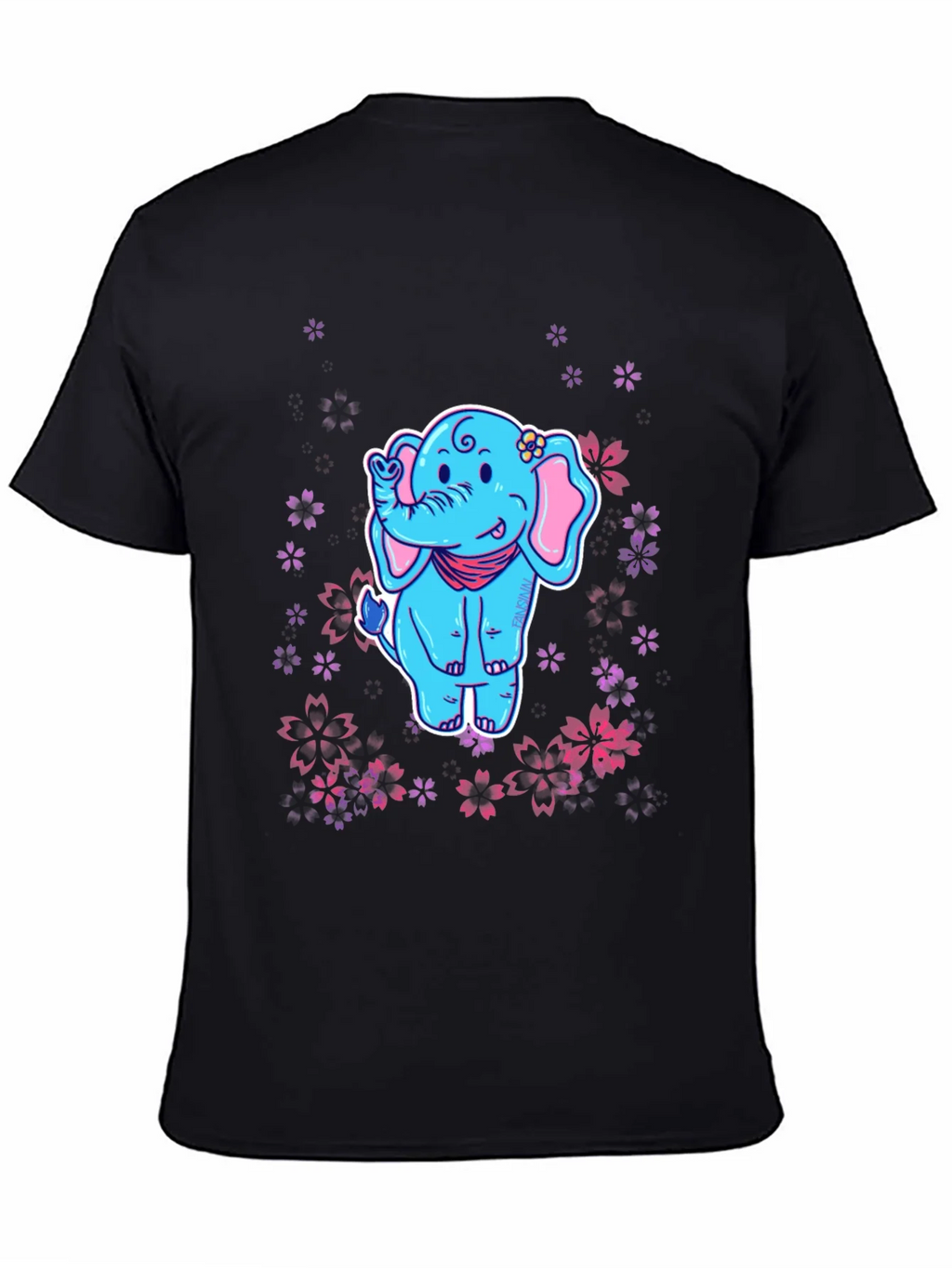Elephant Sakura T-Shirt - Cute Cartoon Tee