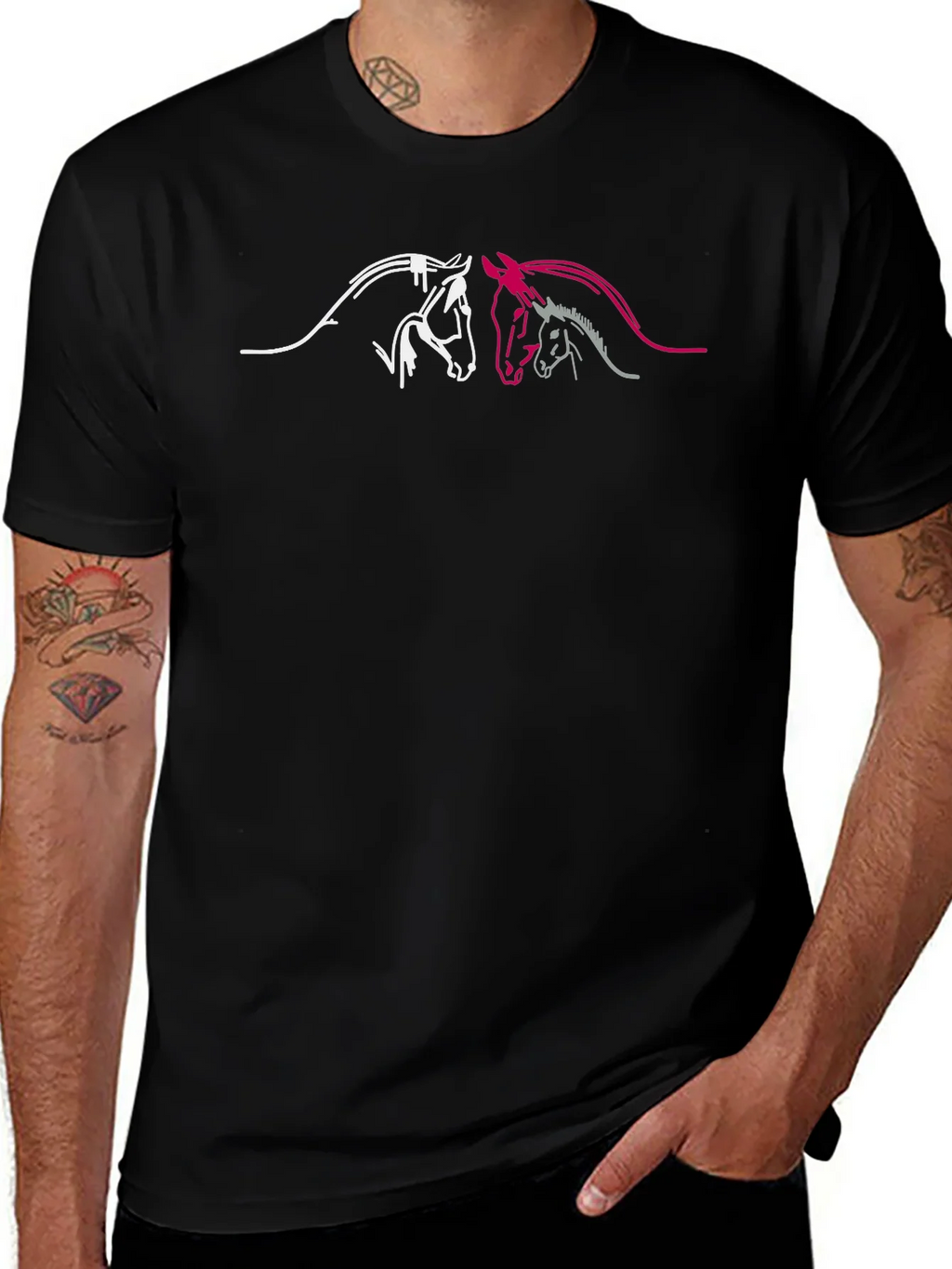 Horse Lovers Black T-Shirt