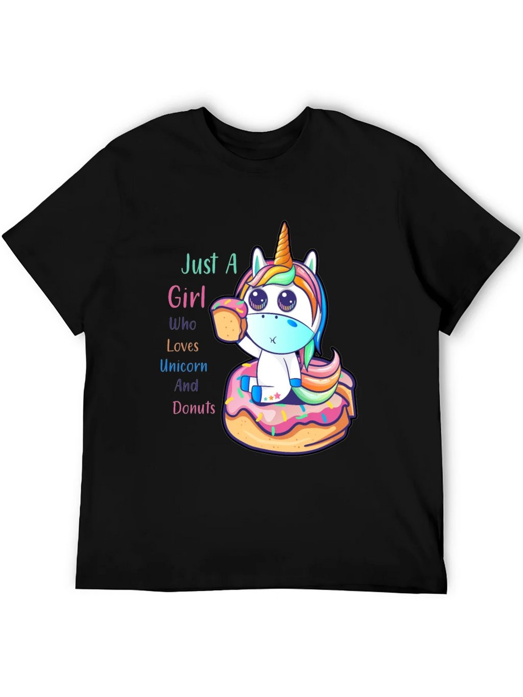 Unicorn & Donuts Graphic T-Shirt