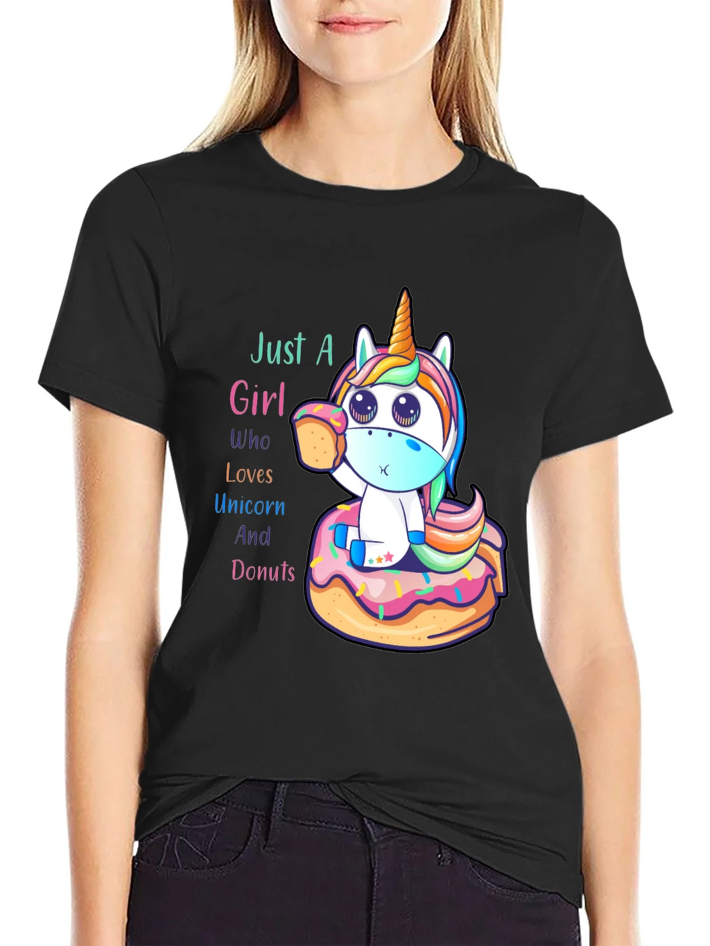 Unicorn & Donuts Graphic T-Shirt