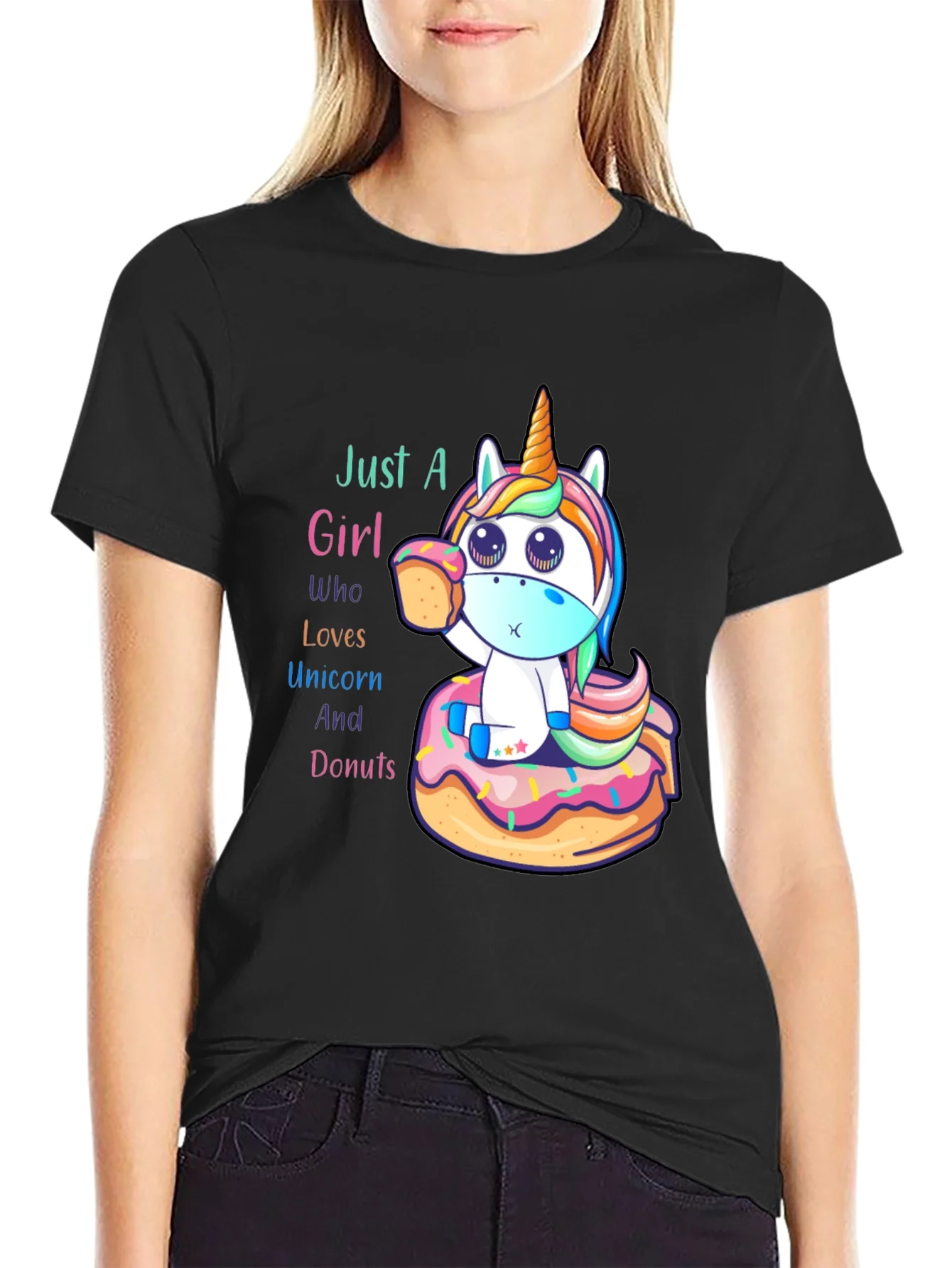 Unicorn & Donuts Graphic T-Shirt