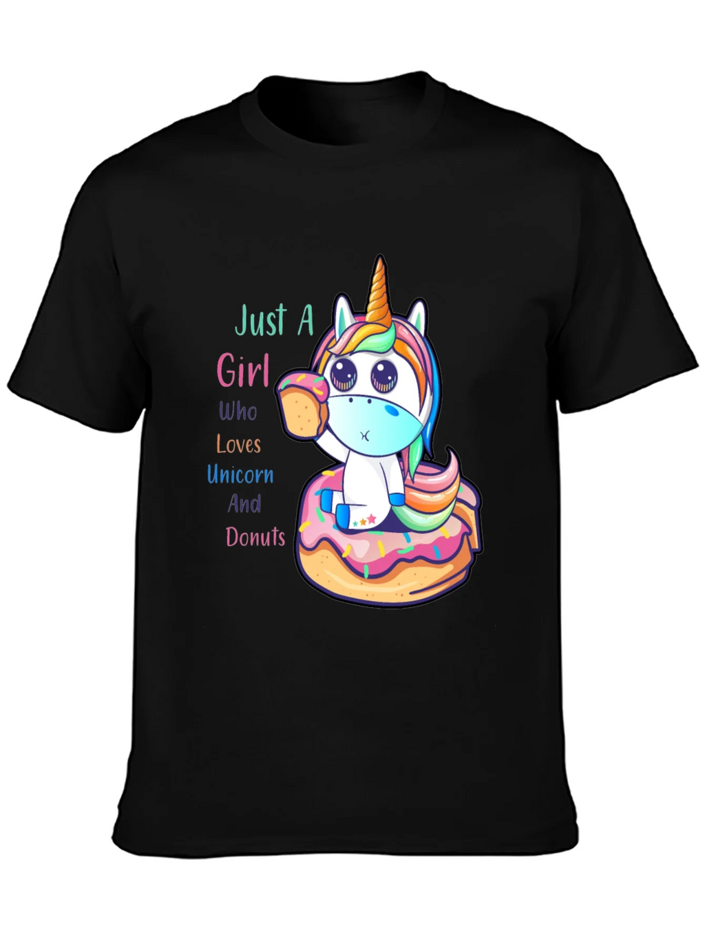 Unicorn & Donuts Graphic T-Shirt