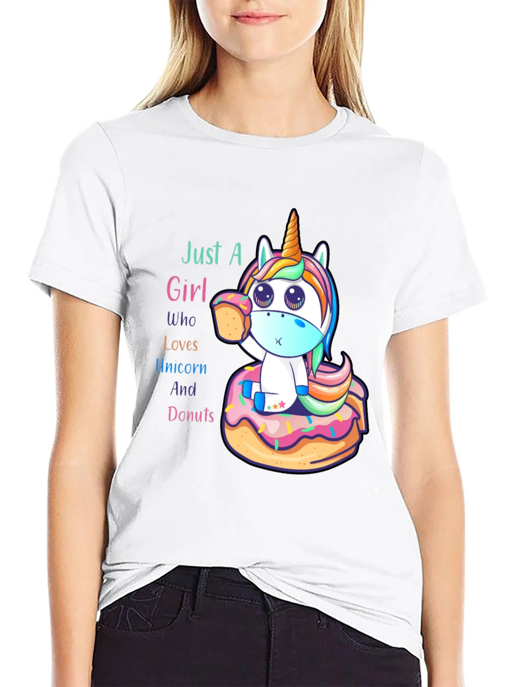 Unicorn & Donuts Graphic T-Shirt
