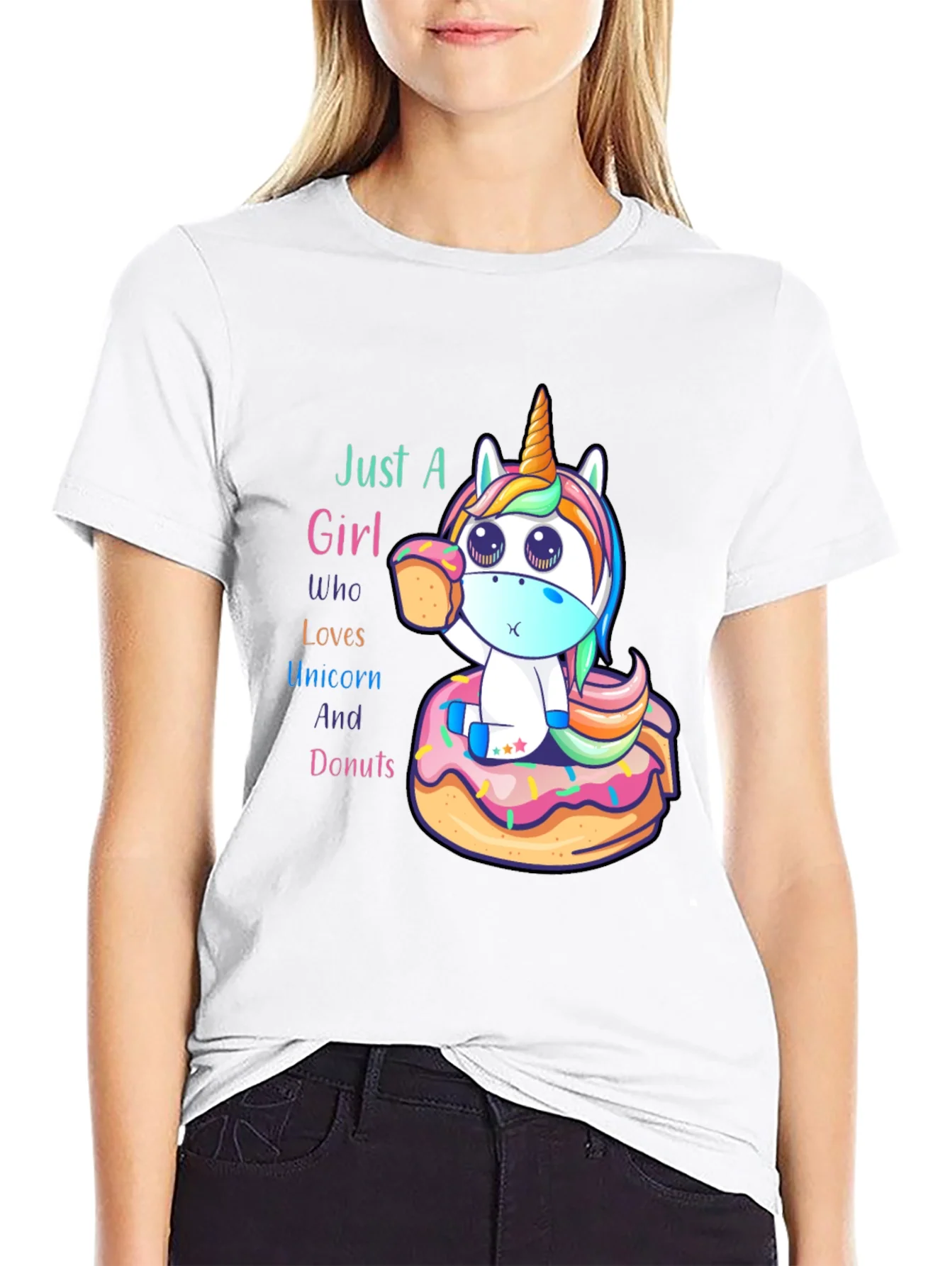 Unicorn & Donuts Graphic T-Shirt
