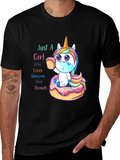Unicorn & Donuts Graphic T-Shirt
