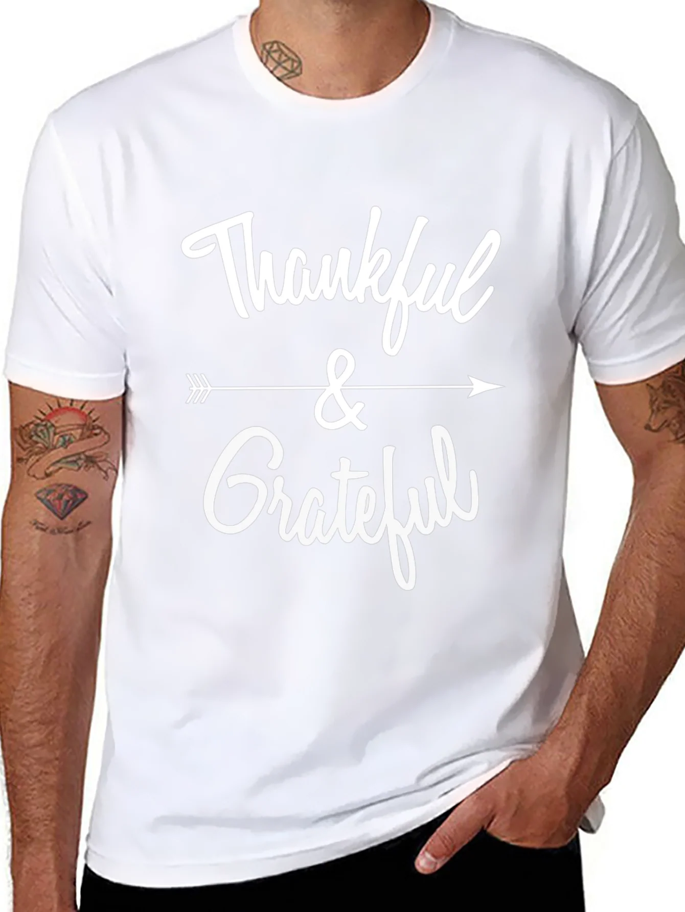 Thankful & Grateful Graphic Tee - Black
