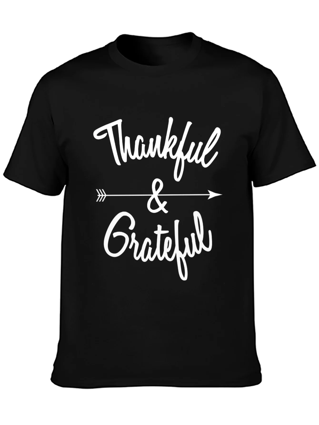 Thankful & Grateful Graphic Tee - Black