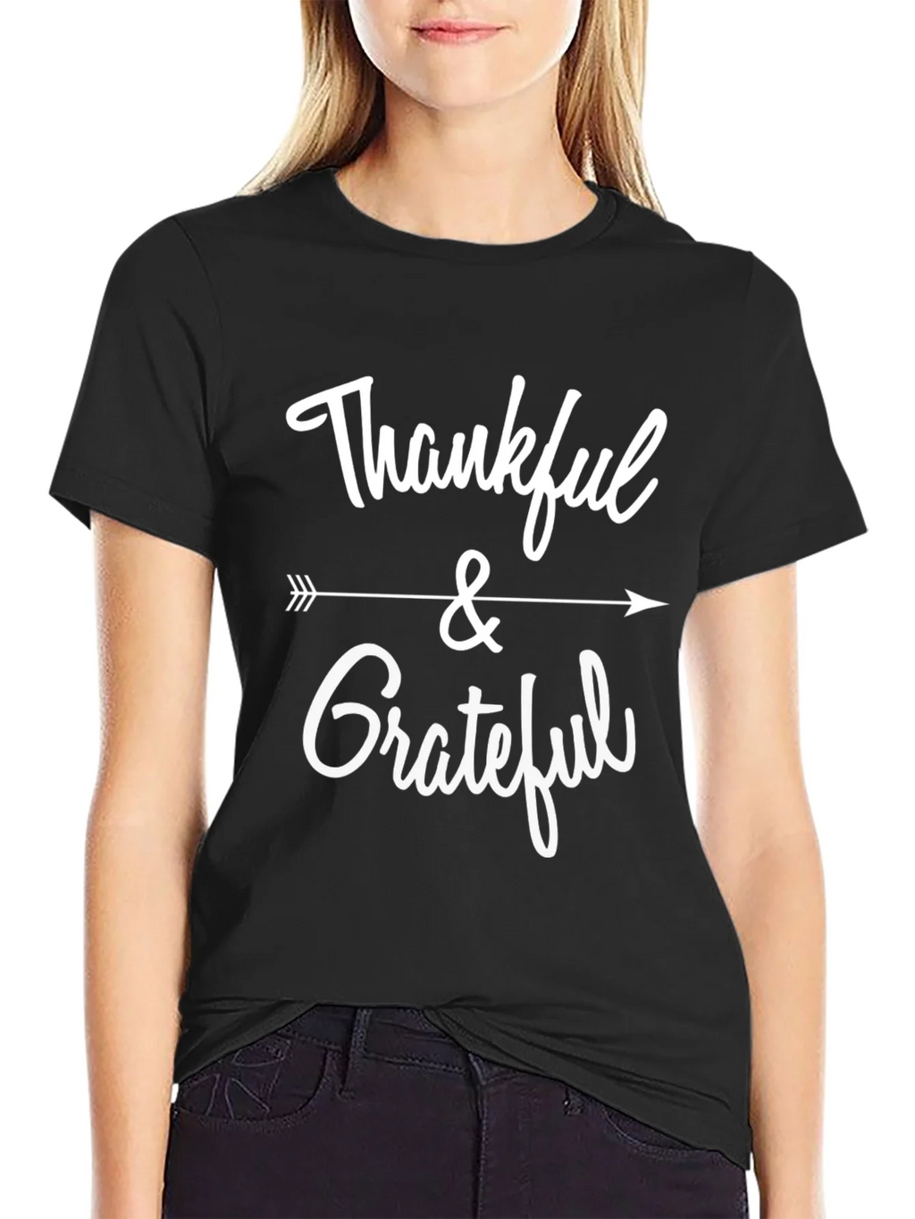 Thankful & Grateful Graphic Tee - Black