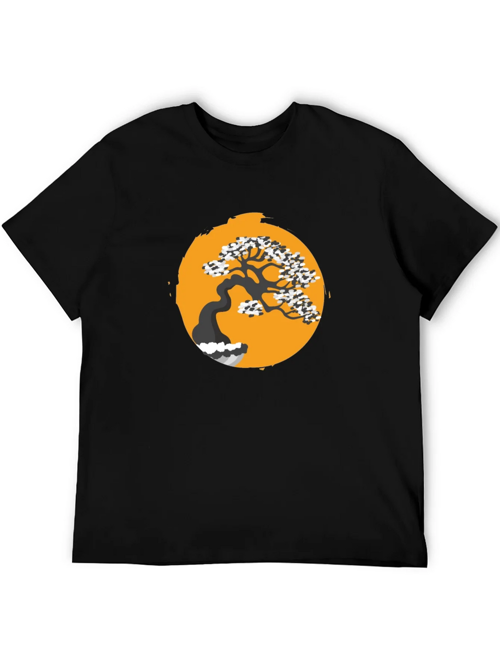 Black Bonsai Tree Graphic Tee